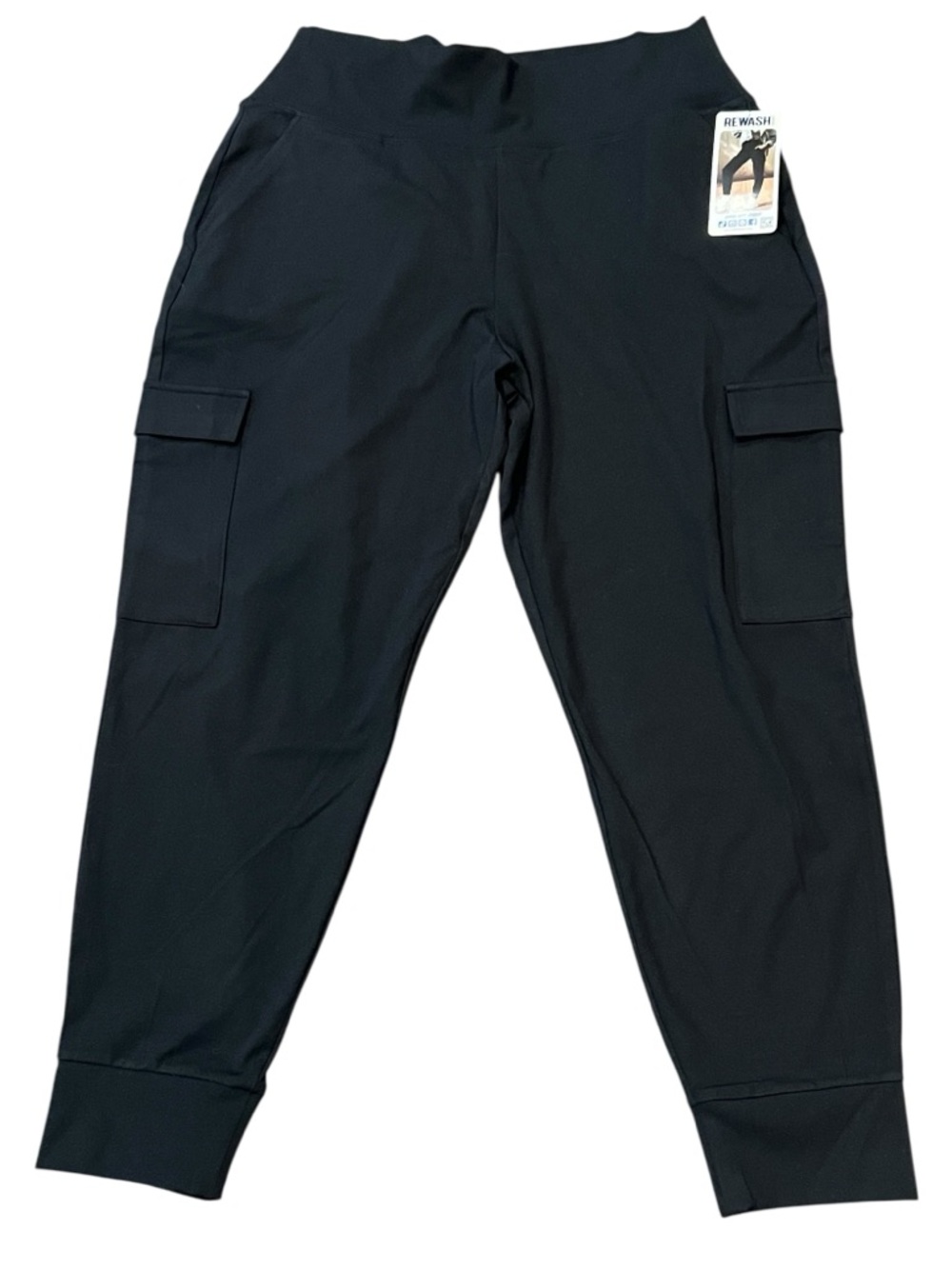 NWT Rewash Black Cargo Knit Joggers Buttery Soft Size XL Lounge